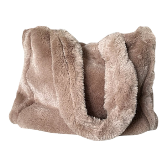 Mala de mão em pêlo castanho - Boémista Store