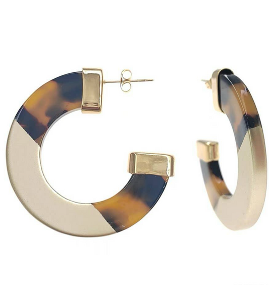 Boémista Store - ARGOLAS ACHATADAS DE RESINA LEOPARDO -  - #tag1# - #tag2#