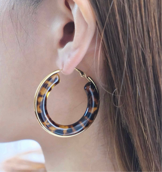 Boémista Store - ARGOLAS EM RESINA COM LINHA DOURADA EM INOX -  - #tag1# - #tag2#