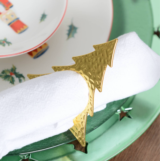 Boémista Store - Anel de guardanapo "Pinheiro" (Conjunto 4) -  - #tag1# - #tag2#