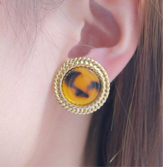 Boémista Store - BRINCOS DE CLIPE LEOPARDO -  - #tag1# - #tag2#