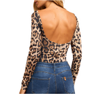 Boémista Store - Body de manga comprida, leopardo -  - #tag1# - #tag2#