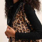 Boémista Store - COLETE LEOPARDO REVERSÍVEL COM CAPUZ -  - #tag1# - #tag2#