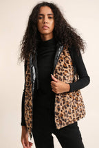 Boémista Store - COLETE LEOPARDO REVERSÍVEL COM CAPUZ -  - #tag1# - #tag2#