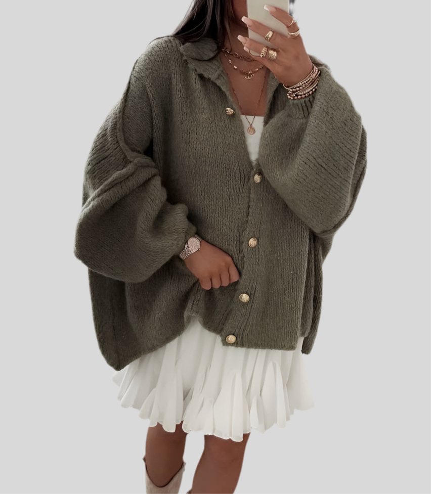 Boémista Store - Casaco de lã Oversize com botões dourados -  - #tag1# - #tag2#