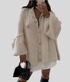Boémista Store - Casaco de lã Oversize com botões dourados -  - #tag1# - #tag2#