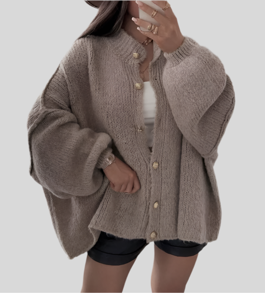 Boémista Store - Casaco de lã Oversize com botões dourados -  - #tag1# - #tag2#