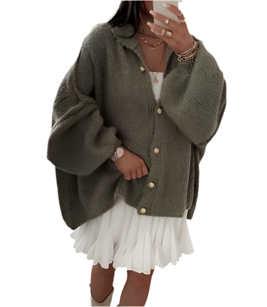 Boémista Store - Casaco de lã Oversize com botões dourados -  - #tag1# - #tag2#