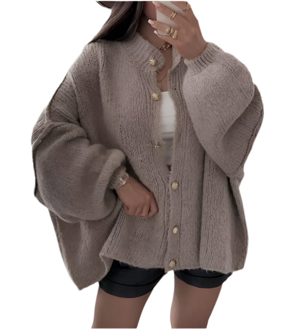 Boémista Store - Casaco de lã Oversize com botões dourados -  - #tag1# - #tag2#