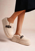 Boémista Store - Mules plataforma com fivela efeito ovelha -  - #tag1# - #tag2#
