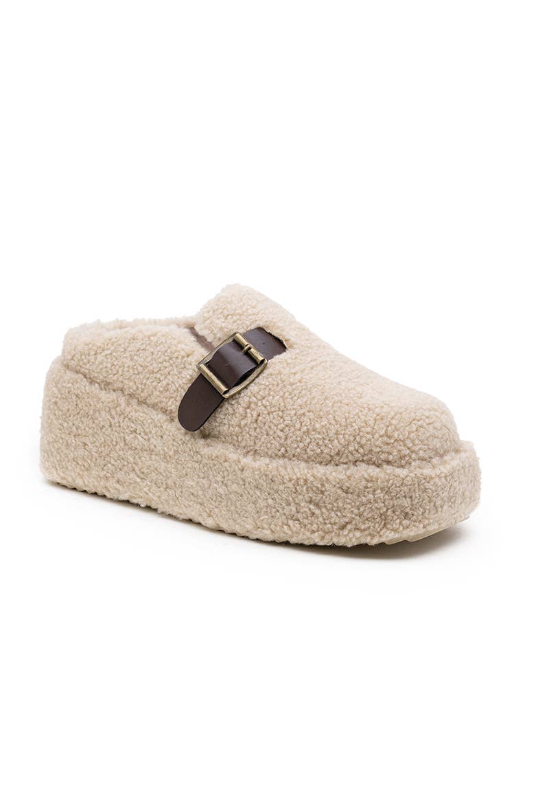 Boémista Store - Mules plataforma com fivela efeito ovelha -  - #tag1# - #tag2#