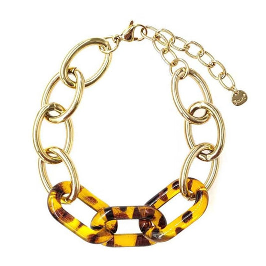 Boémista Store - PULSEIRA DE CORRENTE LEOPARDO -  - #tag1# - #tag2#