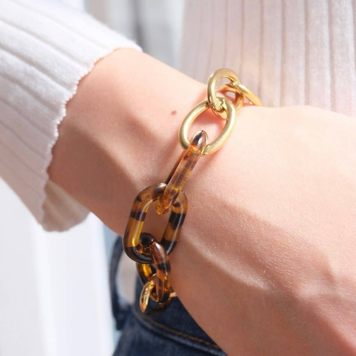 Boémista Store - PULSEIRA DE CORRENTE LEOPARDO -  - #tag1# - #tag2#