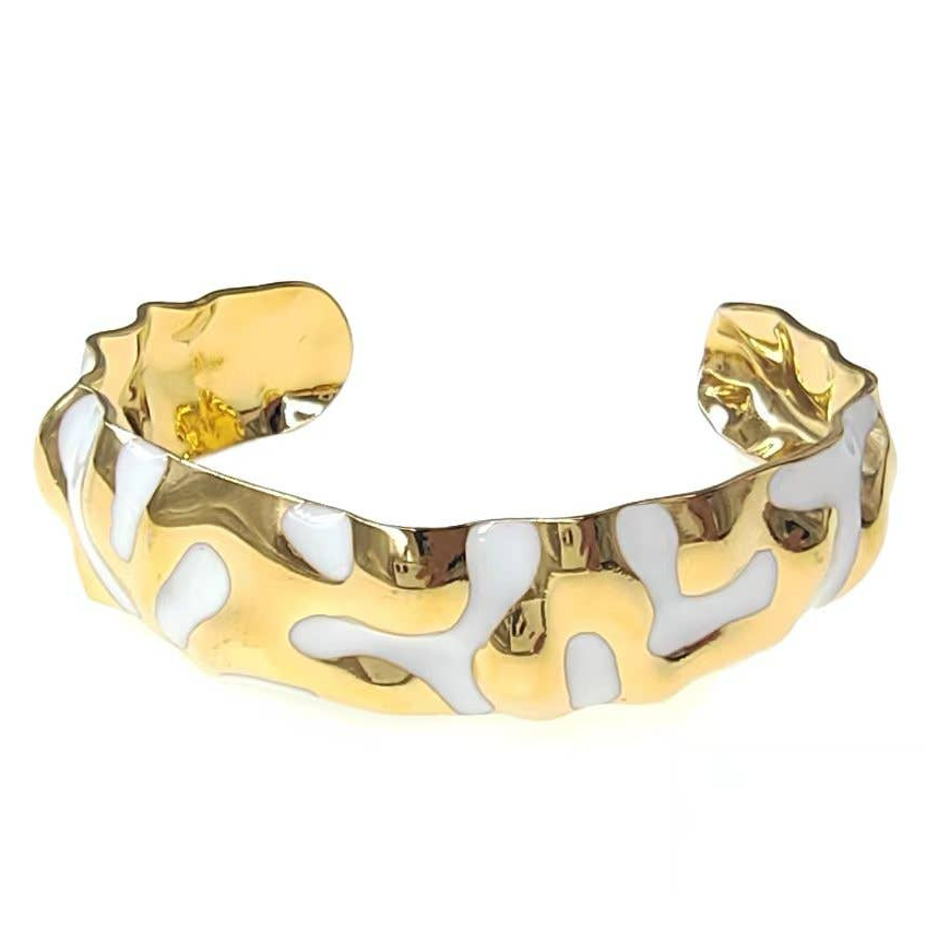 Boémista Store - Pulseira Zina em aço inoxidável com efeito leopardo -  - #tag1# - #tag2#