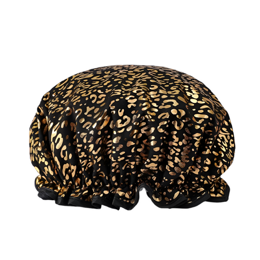 Boémista Store - Touca de cabelo Leopard ouro/preto -  - #tag1# - #tag2#